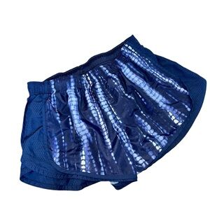 Navy Blue Athletic Workout Fitness Shorts Running Pattern Womens Size Medium Fit